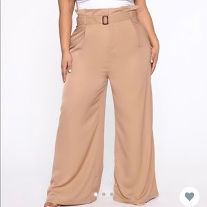 High Waisted Paper Bag Pants
